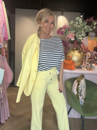 Mi Piace Pantalon Droit Jaune Citron MP202136