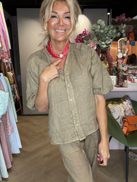 Blouse Linnen Camel