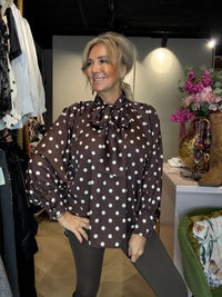 Blouse polkadot Bruin 🤎