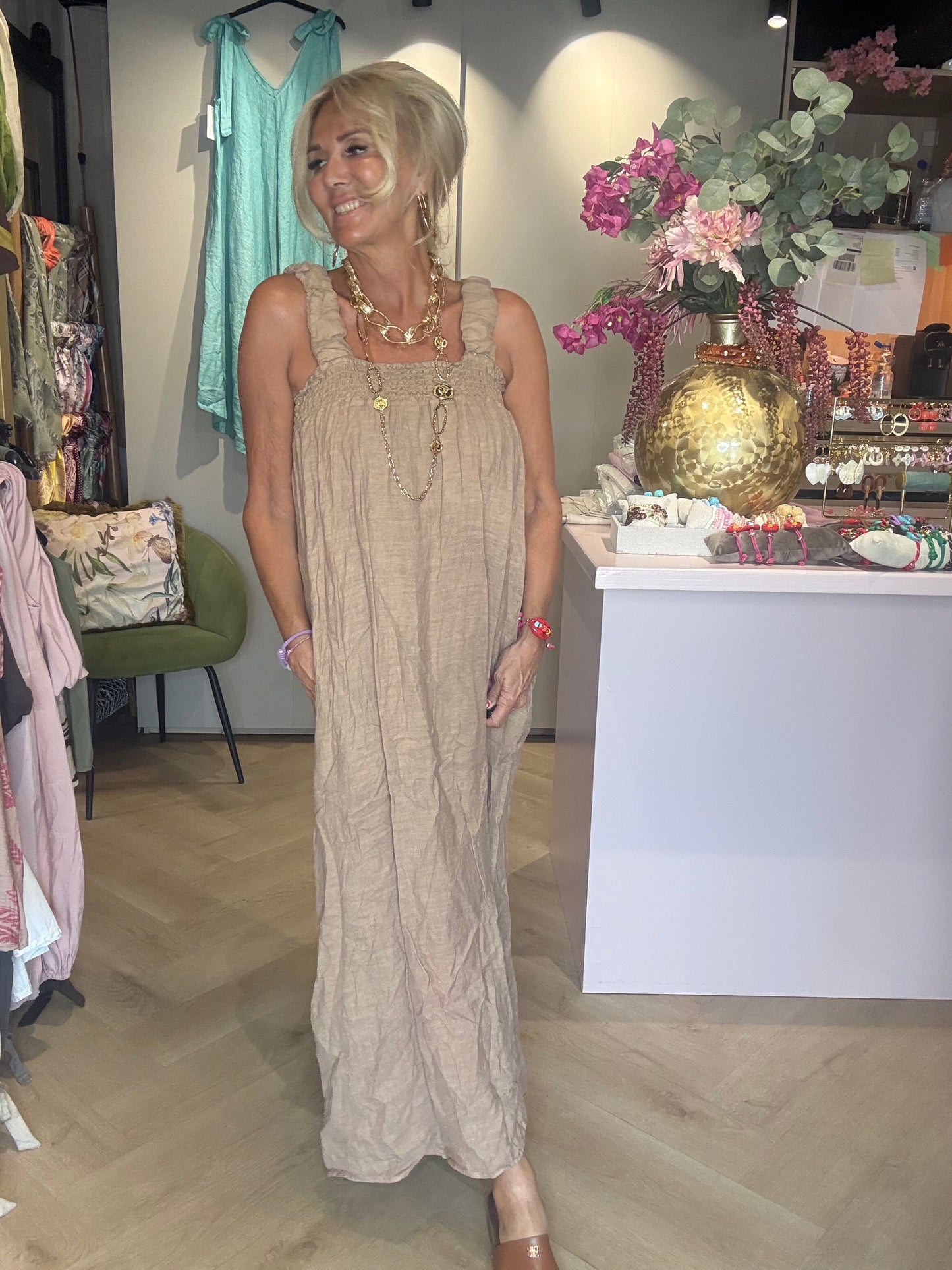 Kjole Lina Camel