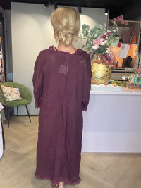 Kimono, viininpunainen pellava 💯 %