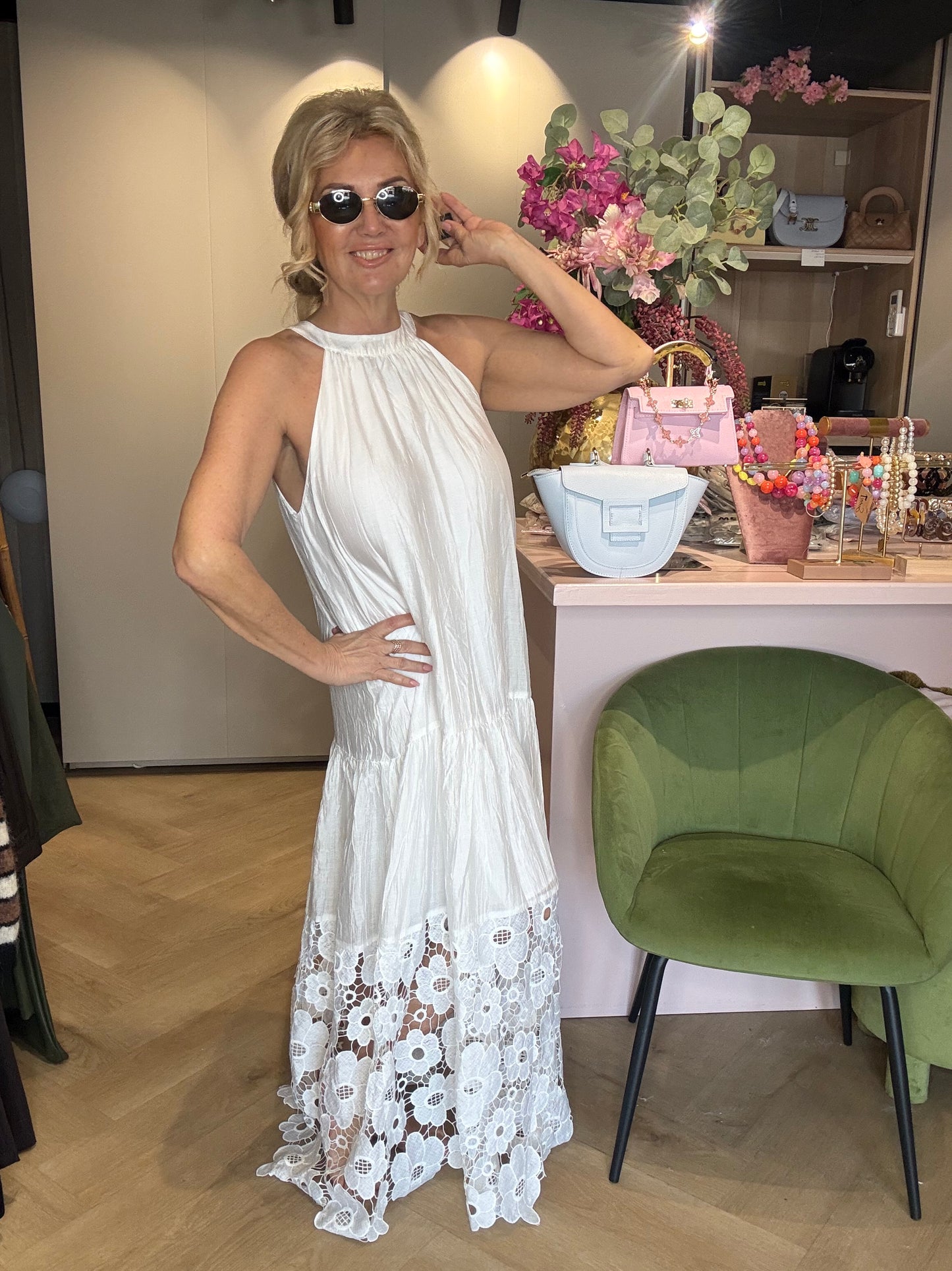 Jurk Halter With Flower