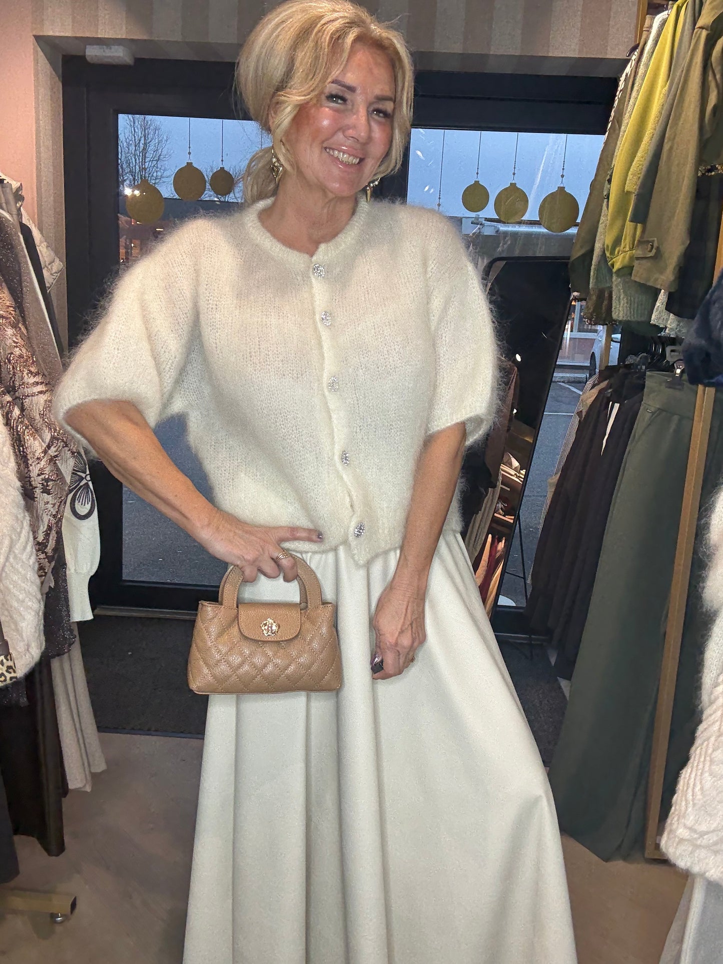 Mohair vestje wol wit