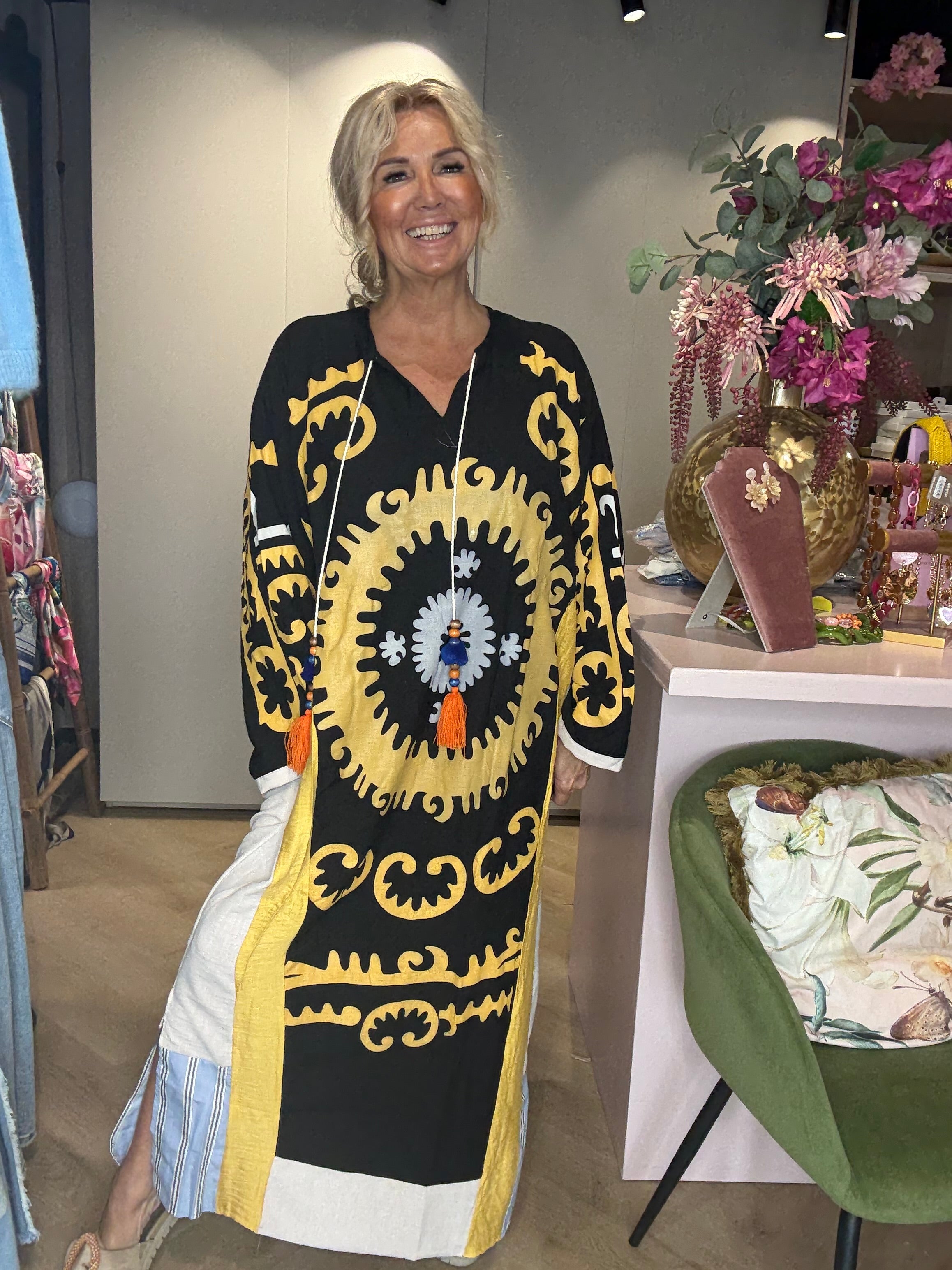 Jurk Bohemian Sun Kafta Zwart