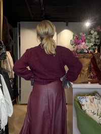 Rok Bordeaux rood Leatherlook