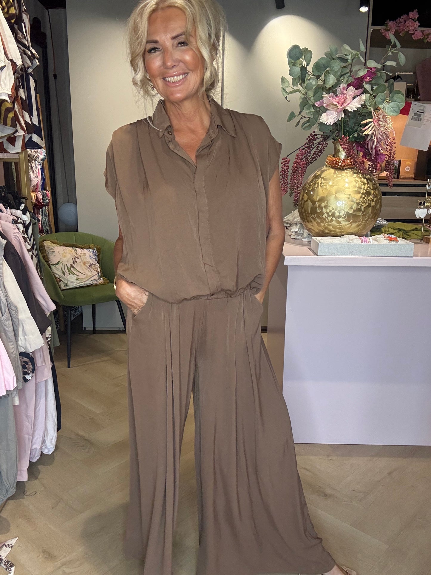 Bluse Emily Camel Ballon