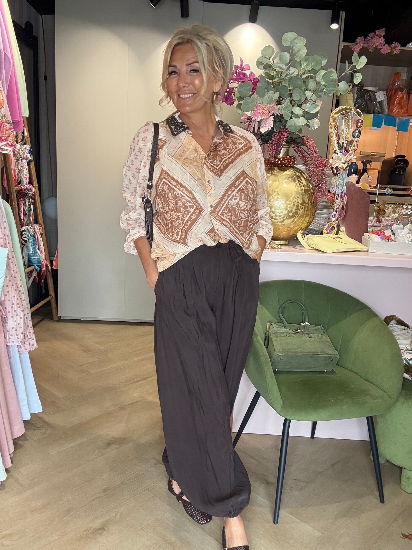 Harem broek bruin