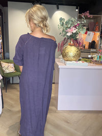 Robe Malany en lin violet