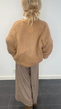 Vest i cognacfarget mohair