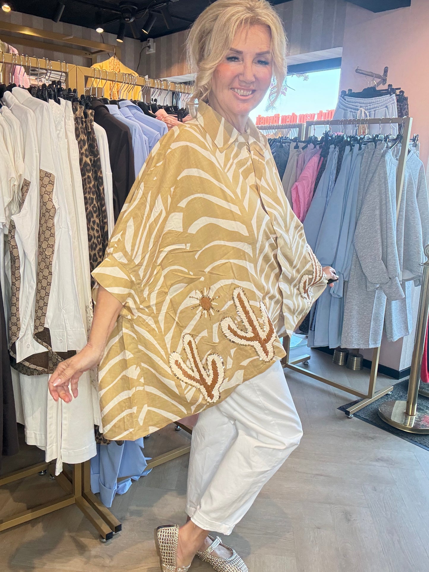 Bluse Boho Kaktus 🌵Camel