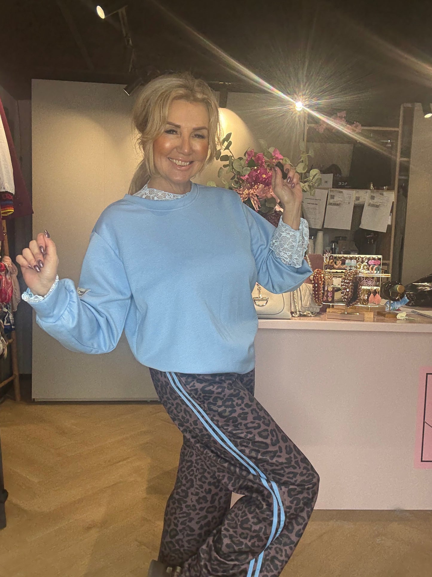 Panther Broek Stripe Blauw 💙