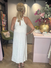 Jurk linnen Off White St Barths