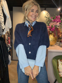 Vest mohair Donker Blauw
