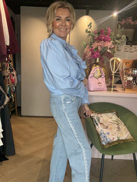 Jeans double braced met kant 🤍