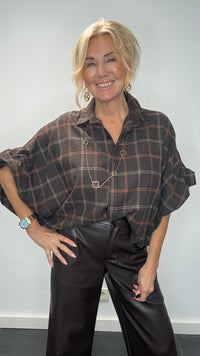 Blusen Emma mørkebrun Briek