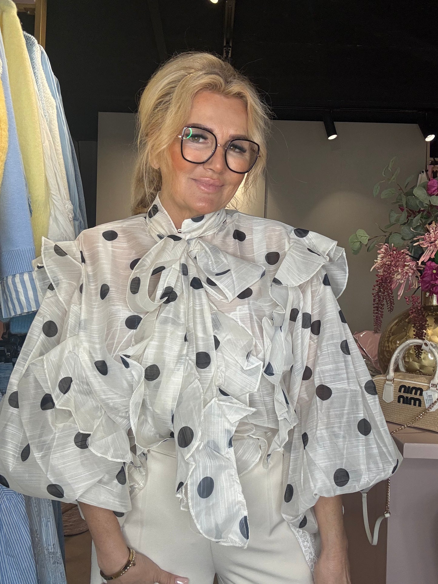 Blouse Polka Dot Roesel & Strik Beige