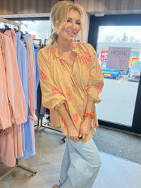 Blouse Palm Camel