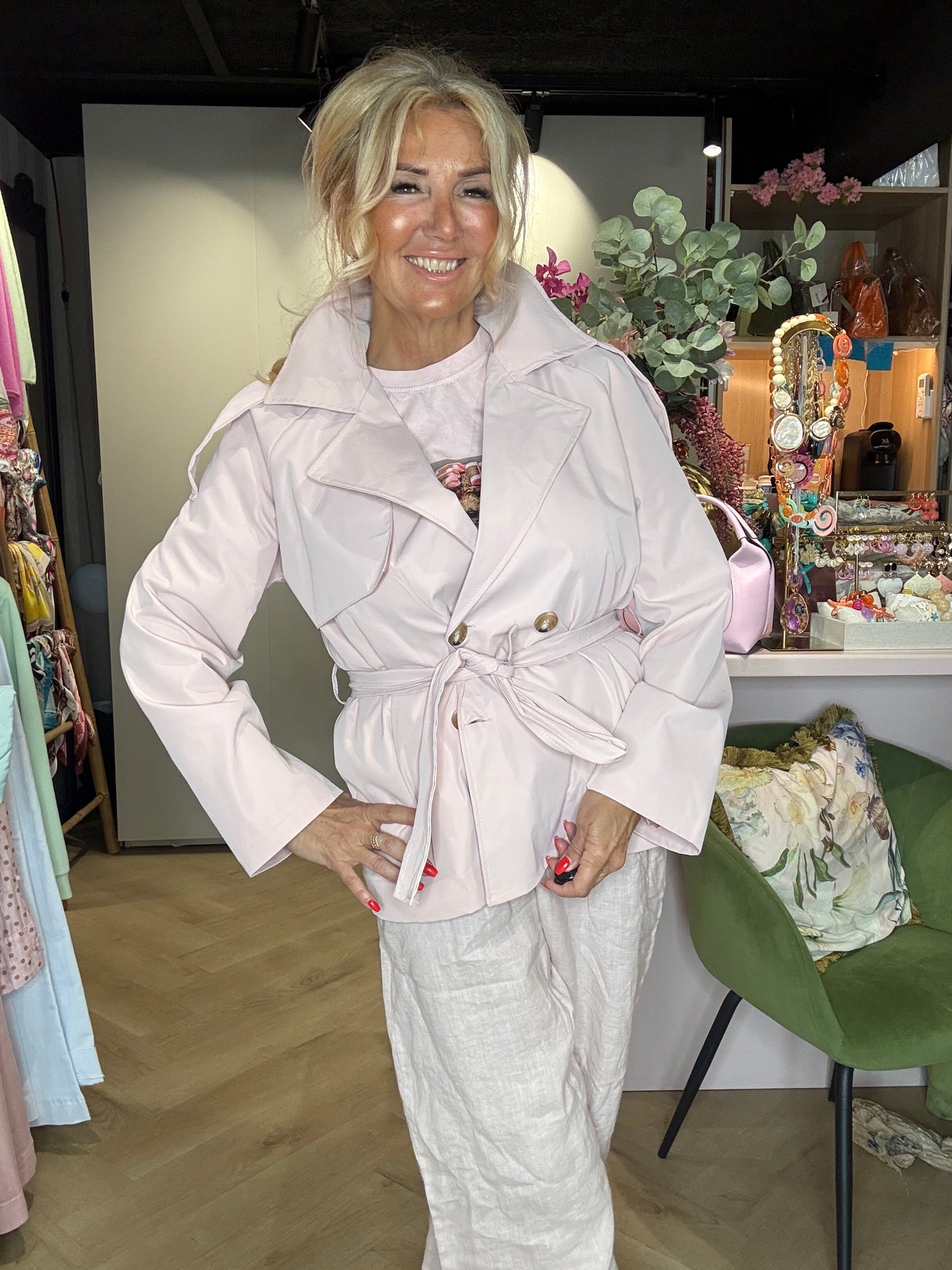 Trench-coat rose poudré🌸
