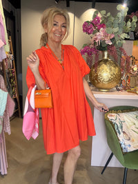 Jurkje Ballonmouw oranje 🧡