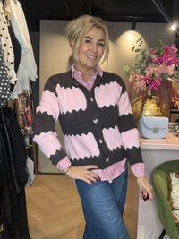 Vest Roos zigzag Rose / Bruin