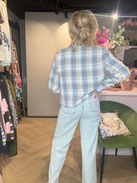 Marynarka w niebieską kratę