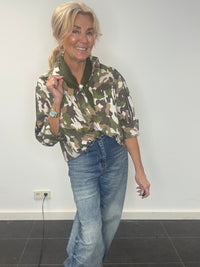 Oversized blus Army carly grön