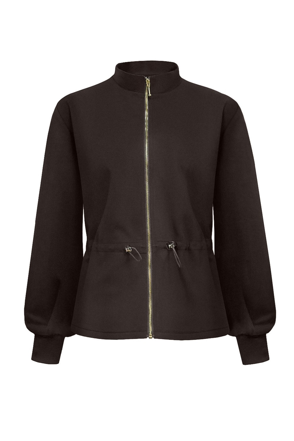 Triple Nine Jacket with Gold zip and string JA92405 Donker Bruin