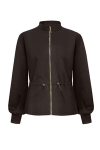 Triple Nine Jacket with Gold zip and string JA92405 Donker Bruin