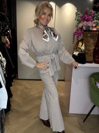 2 Delige Knitwear Set Taupe