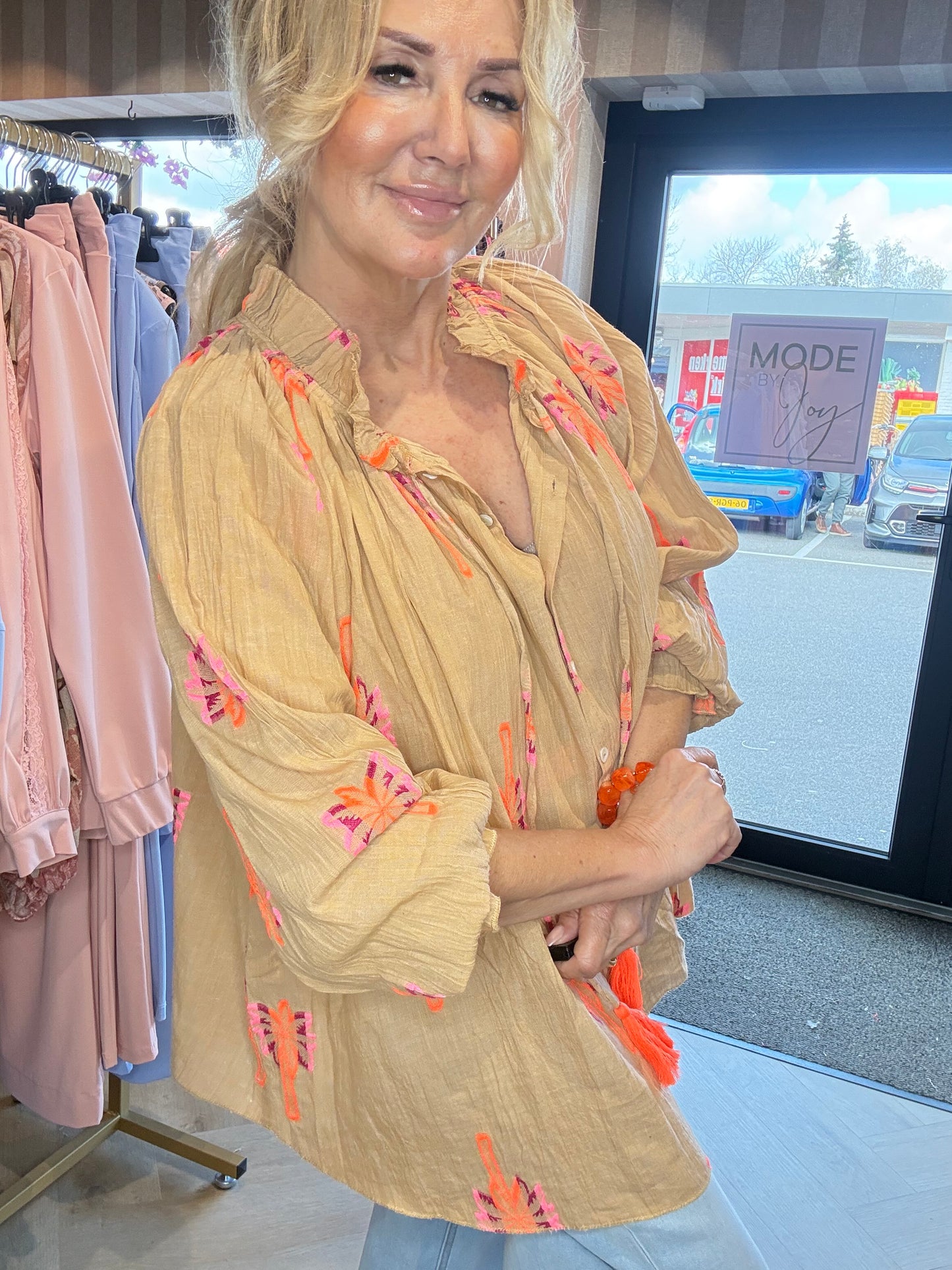 Blouse Palm Camel