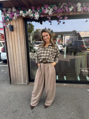 Pantalon Broek plooi zand