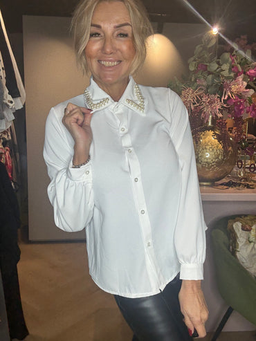Blouse Pearl Wit