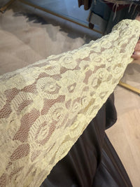 Kanten top Straight Mouw zacht Geel