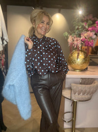 Polkadot Blouse Licht Blauw