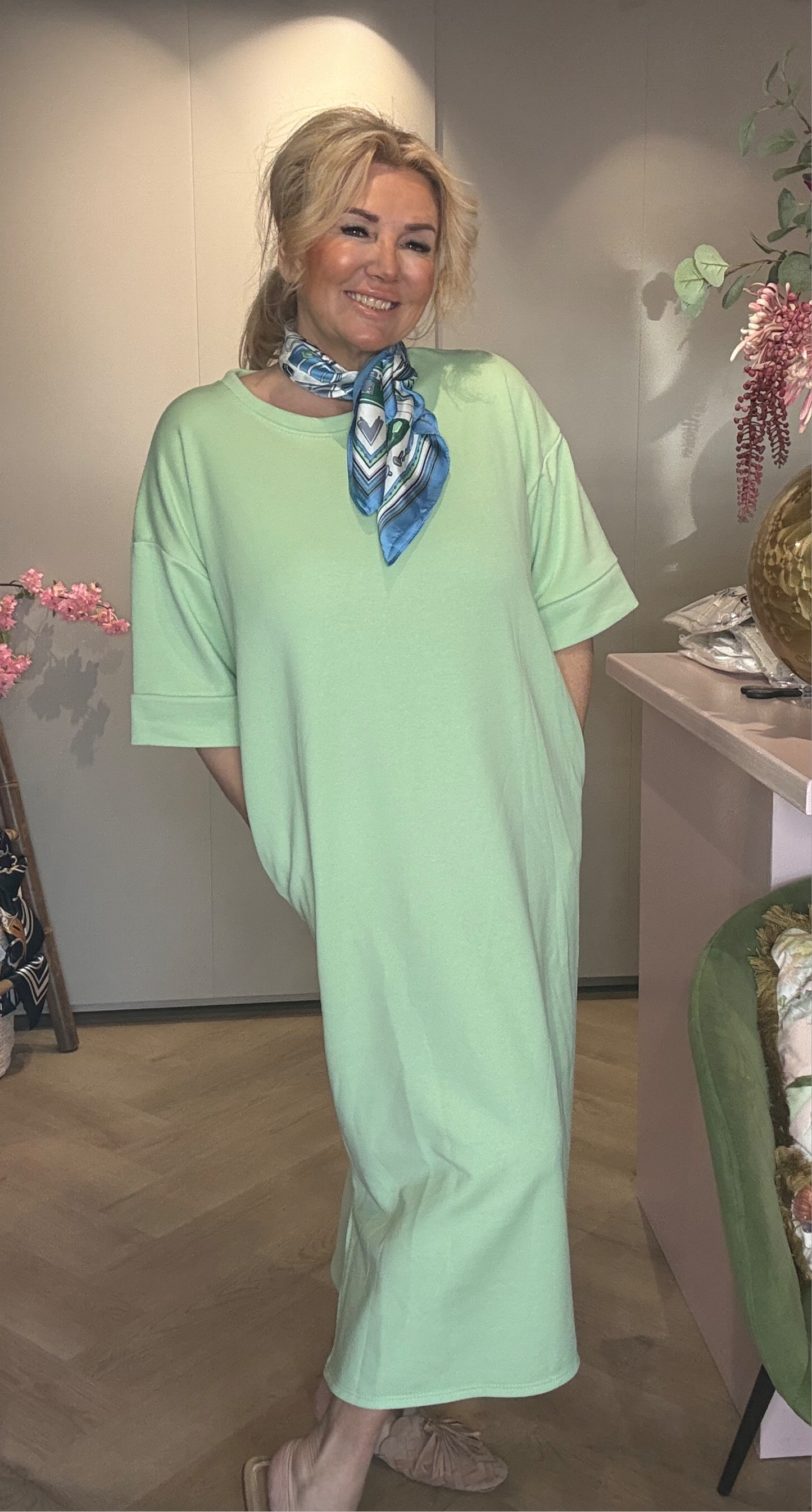 Jurk Sunny Comfydress Mintgroen