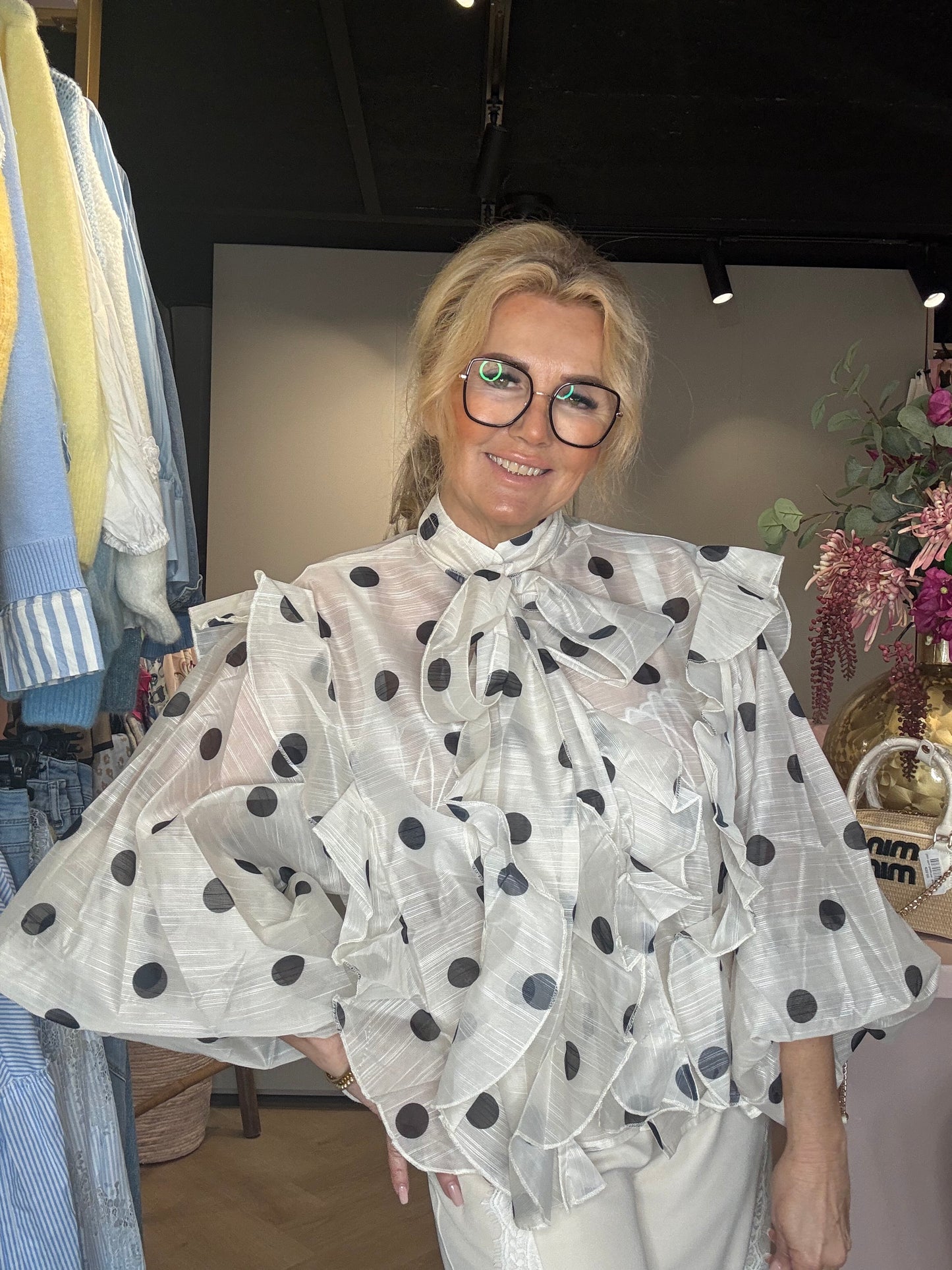 Blouse Polka Dot Roesel & Strik Beige
