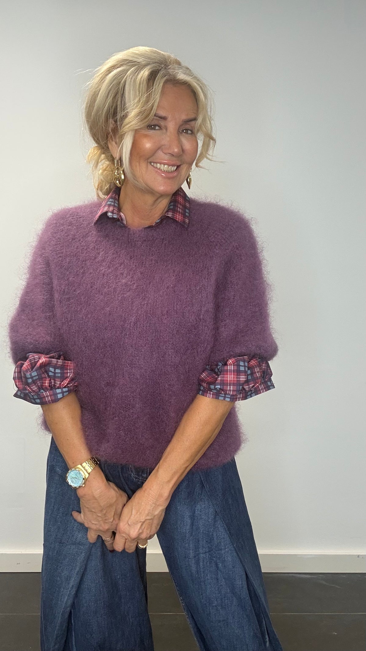 Pull en mohair aubergine 🍆