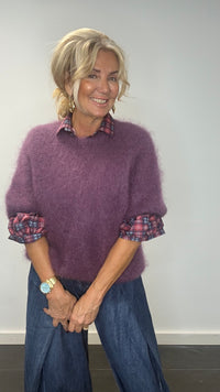 Pull en mohair aubergine 🍆