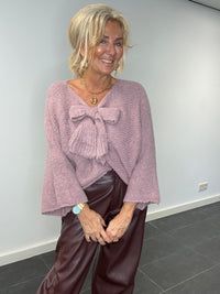 Pull en maille rose