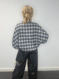 Bluse Emma sort ternet med strass