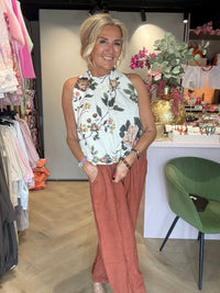 Harem broek linnen roest