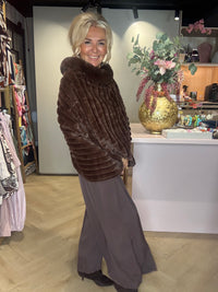 Poncho Fake Furr  donkerbruin 🤎