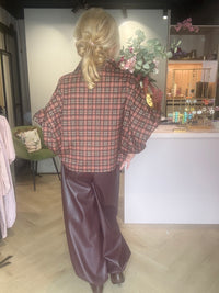Blouse Emma Ruit Briek Burgundy