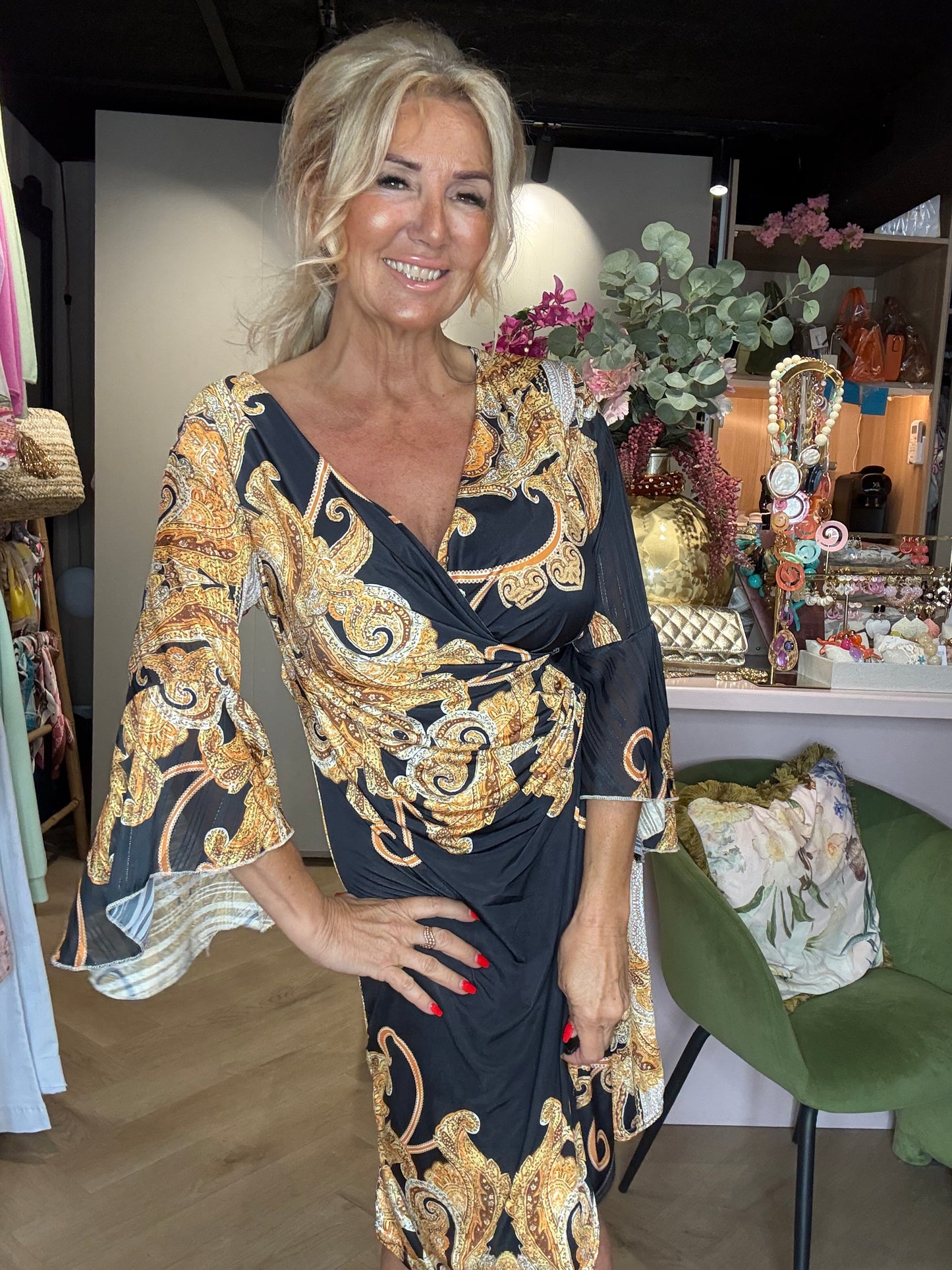 Jurk Troyka Zwart Versace