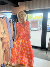 2-delt boho sæt orange