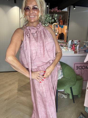 Halter top linnen Rose