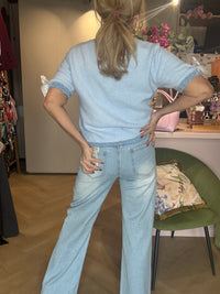 Jeans Broek Pearl en Strass Bleach