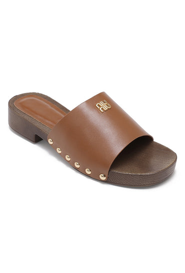 Klompje Miu Miu Brun / cognac