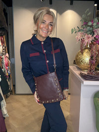 Truitje Gold Buttons Blauw Bordeaux