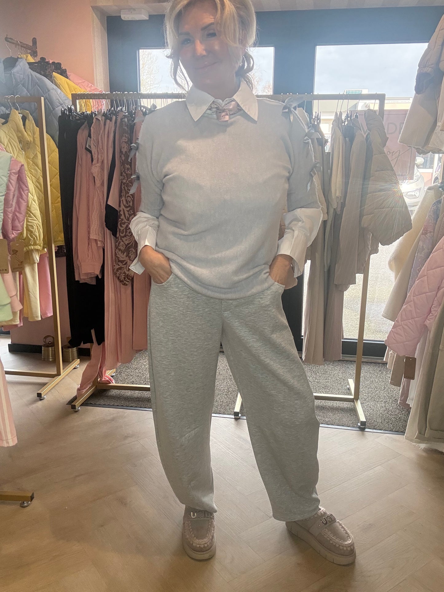 Jog broekje grijs ballon model